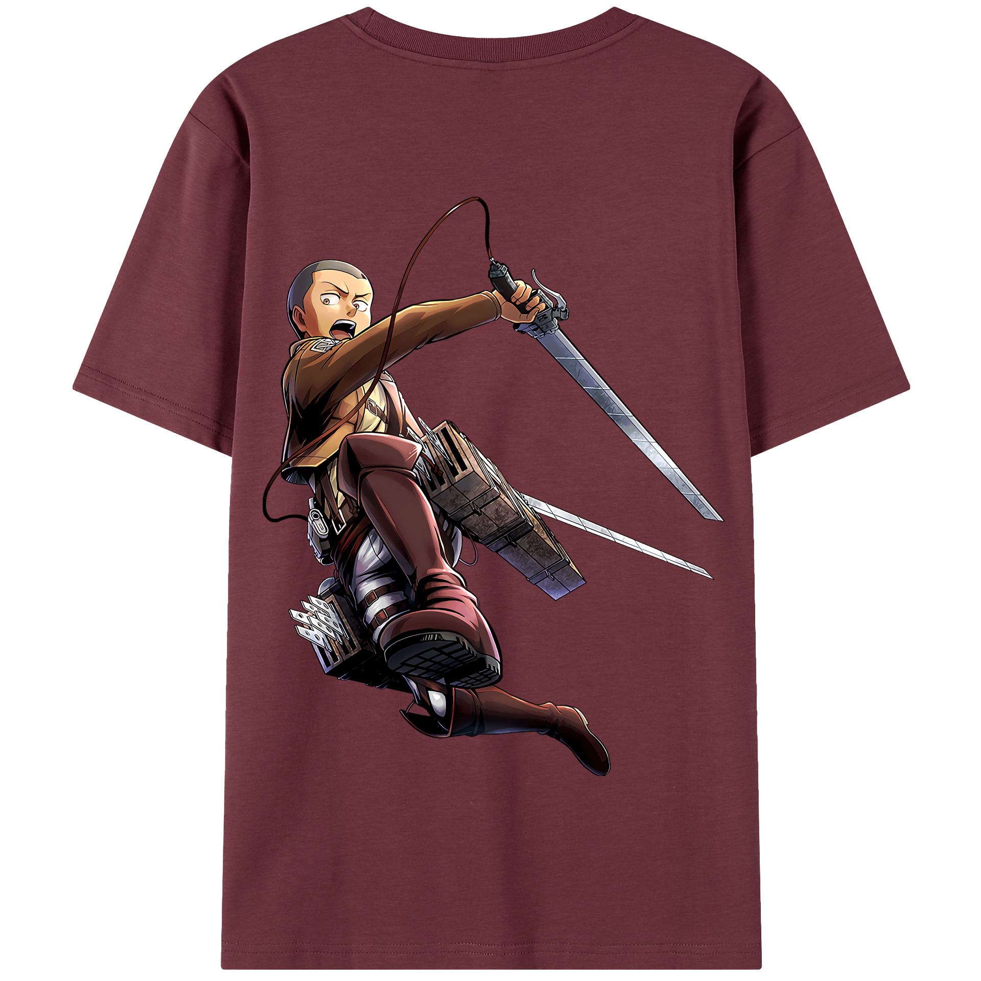 （画像用） 進撃の巨人 コニー·スプリンガー Attack on Titan Connie Springer 綿100％半袖Tシャツ（背面プリント）
